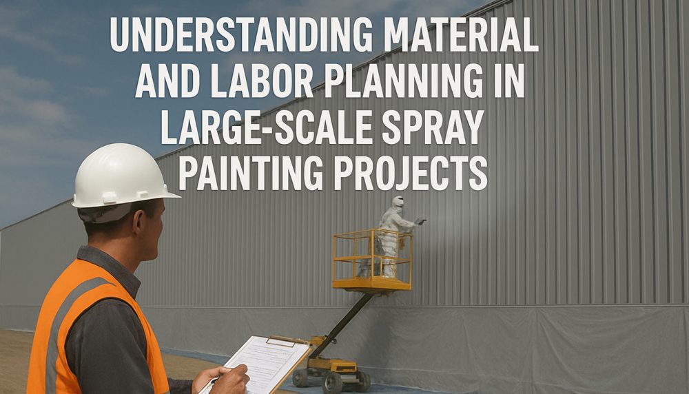 Material and labour planning for large-scale spray painting projects